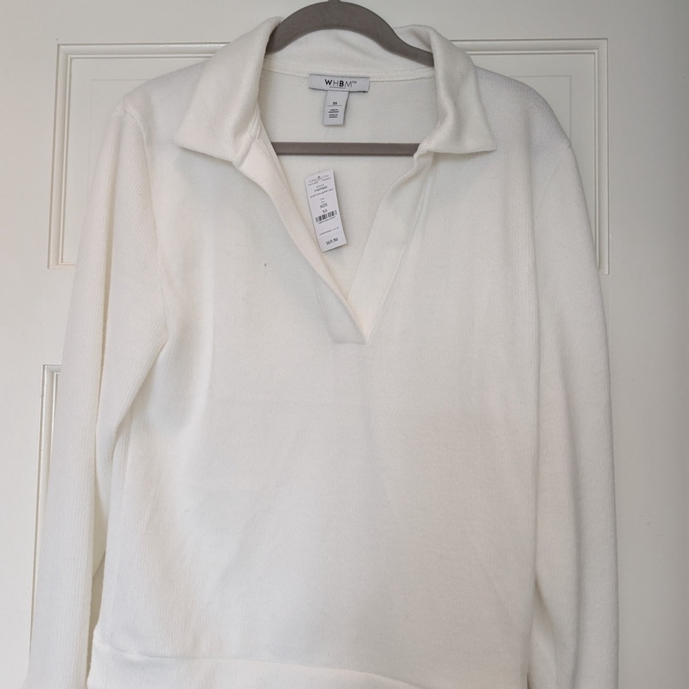Wild Fable White Collared Pullover